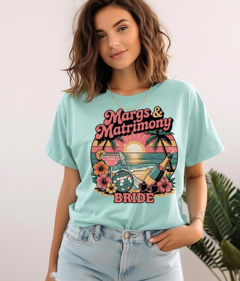 Margs & Matrimony Bachelorette Party Shirt, Bride Squad Mexico Bach Tee, Final Fiesta Bridal Crew T-Shirt