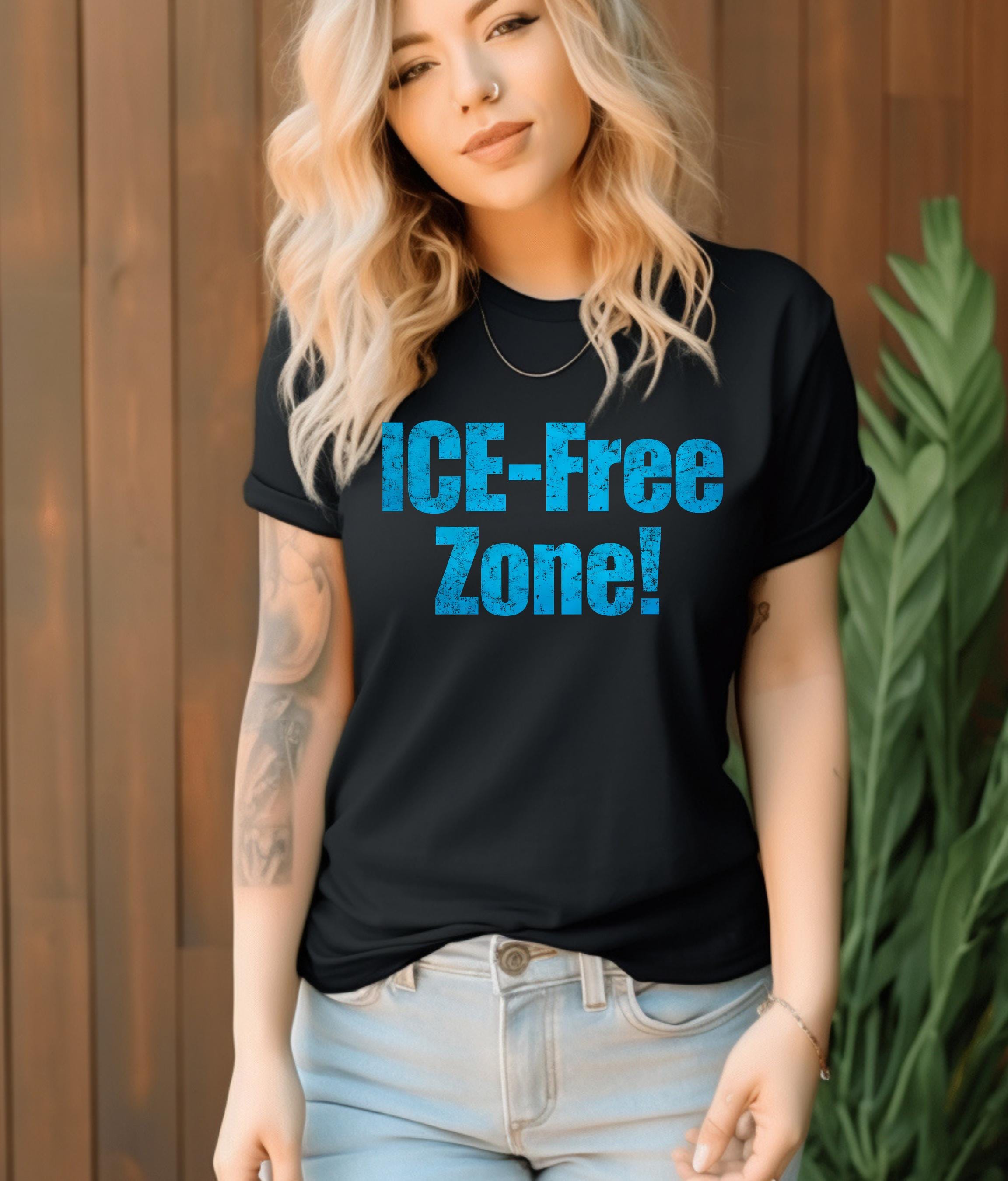 ICE-Free Zone Graphic Tee, Sarcastic Statement Shirt