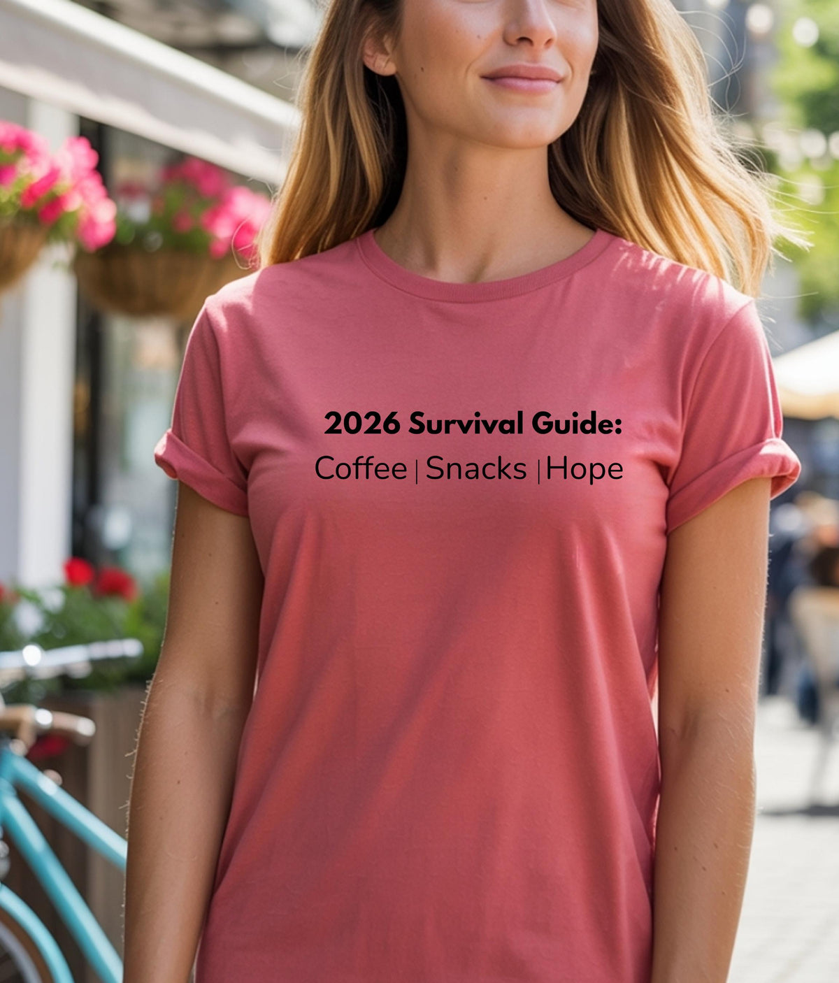2026 Survival Guide T-Shirt | Coffee, Snacks, Hope Graphic Tee