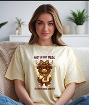 Spicy Moo-saster Cow T-Shirt | Funny Valentine Graphic Tee