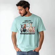 Kiss My Country Side Shirt, Funny Western Graphic Tee, Farm Girl Sassy Country T-Shirt