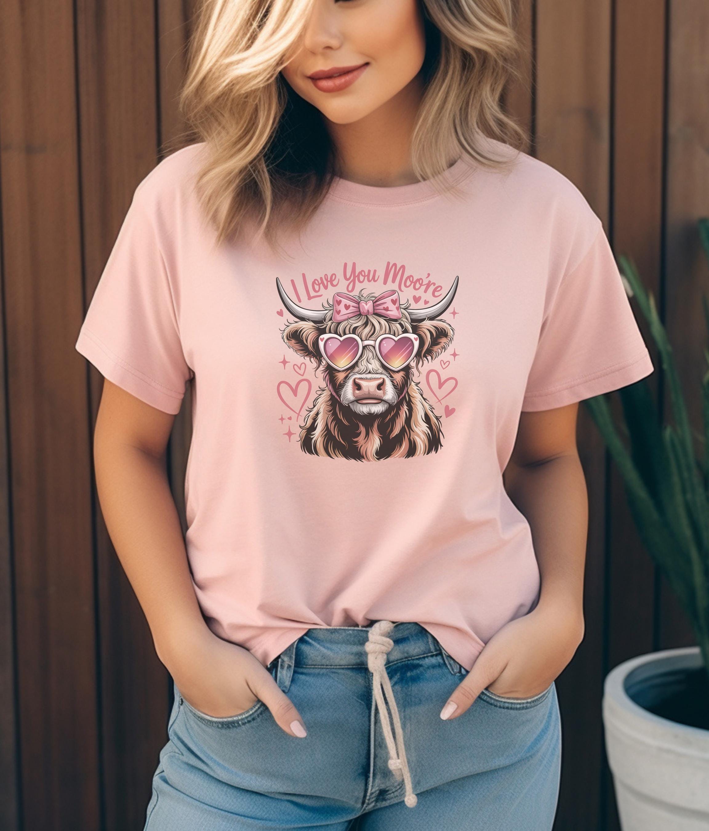 Funny Cow Graphic T-Shirt, Women's Relaxed Fit Cotton Tee