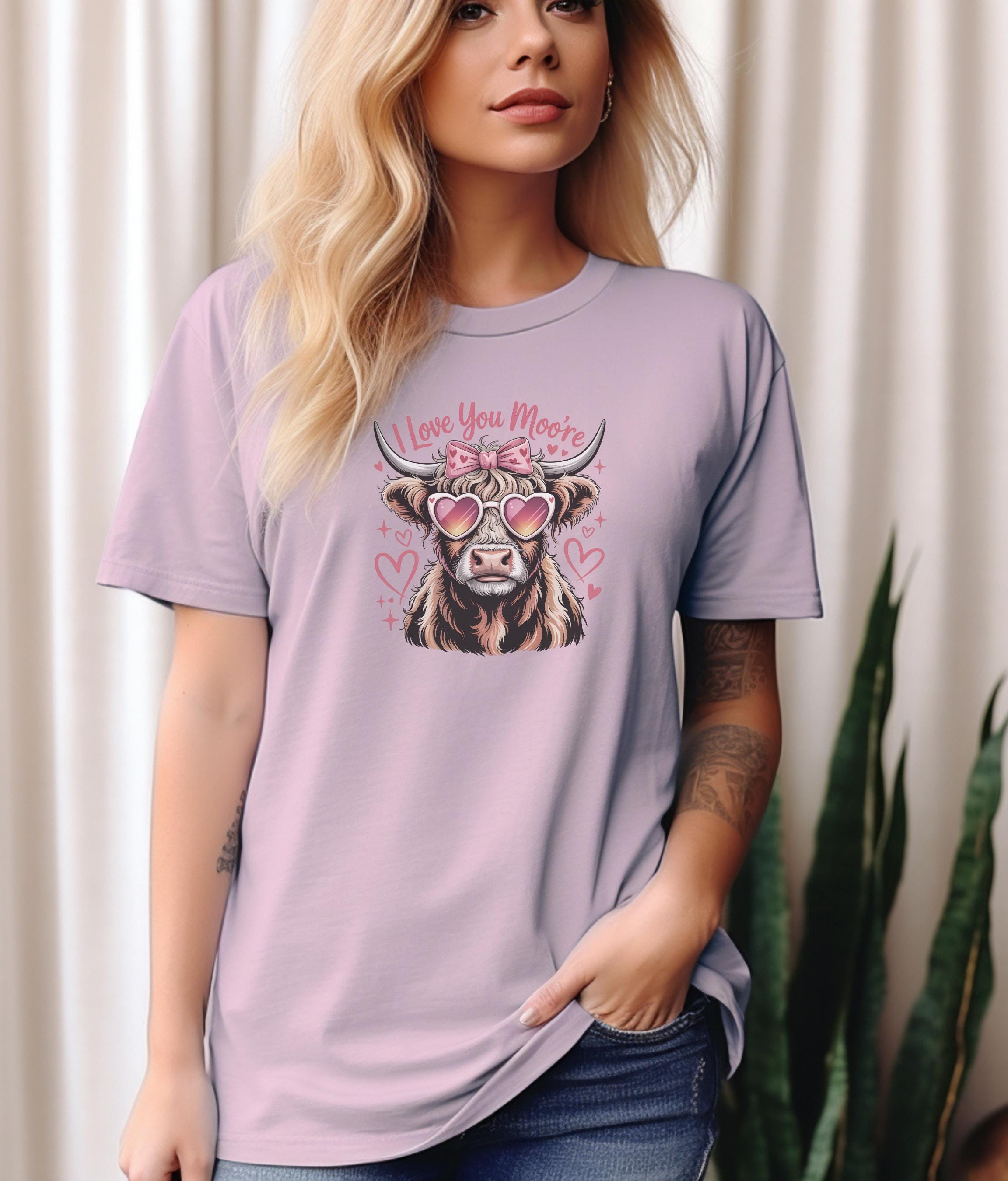 Funny Cow Graphic T-Shirt, Women's Relaxed Fit Cotton Tee
