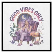 Relaxing Canvas Art, Inspirational Wall Decor, Vibrant Good Vibes Only Home Print, Cozy Vibes Canvas, Meditation Room Wall Art