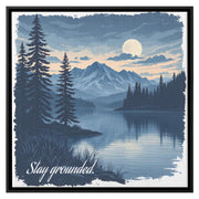 Mountain Landscape Canvas Art, Moonlit Lake Wall Decor, Nature Wall Art, Rustic Home Decor, Ready to Hang, Gift for Nature Lovers
