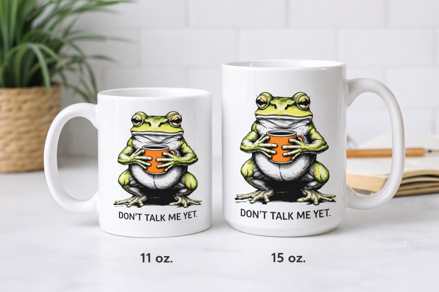 Funny Frog Coffee Mug, Novelty Tea Cup, Quirky Gift for Him, Cute Frog Meme Mug, Animal Lover Gift, Dishwasher Safe Mug