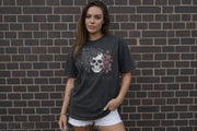 Vintage Soul Gothic Skull Shirt, Dark Floral Cottagecore Tee, Distressed Witchy Aesthetic Graphic T-Shirt