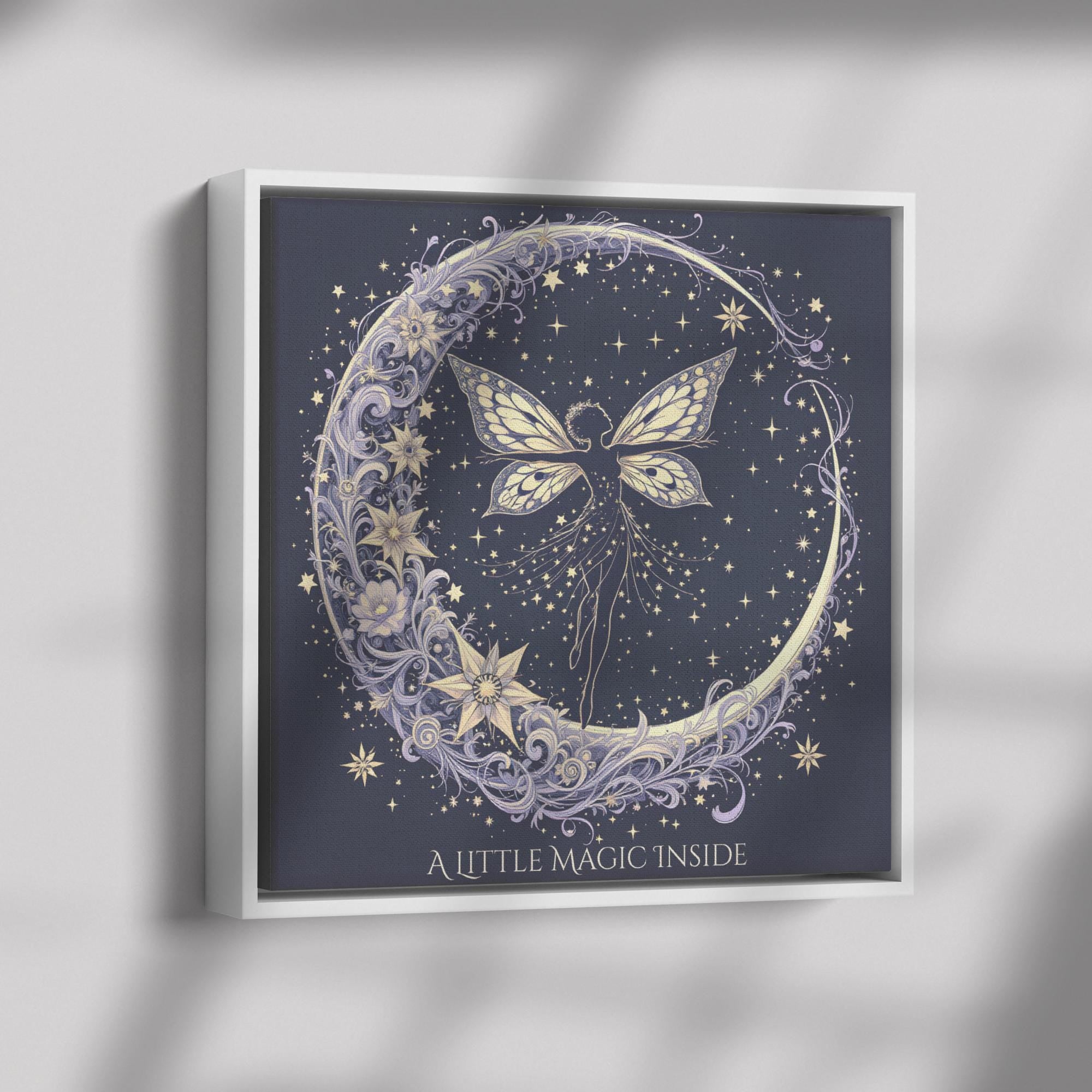 Fairy Moon Canvas Art | Whimsical Celestial Decor
