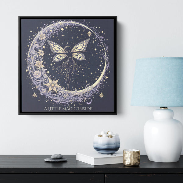 Fairy Moon Canvas Art | Whimsical Celestial Decor