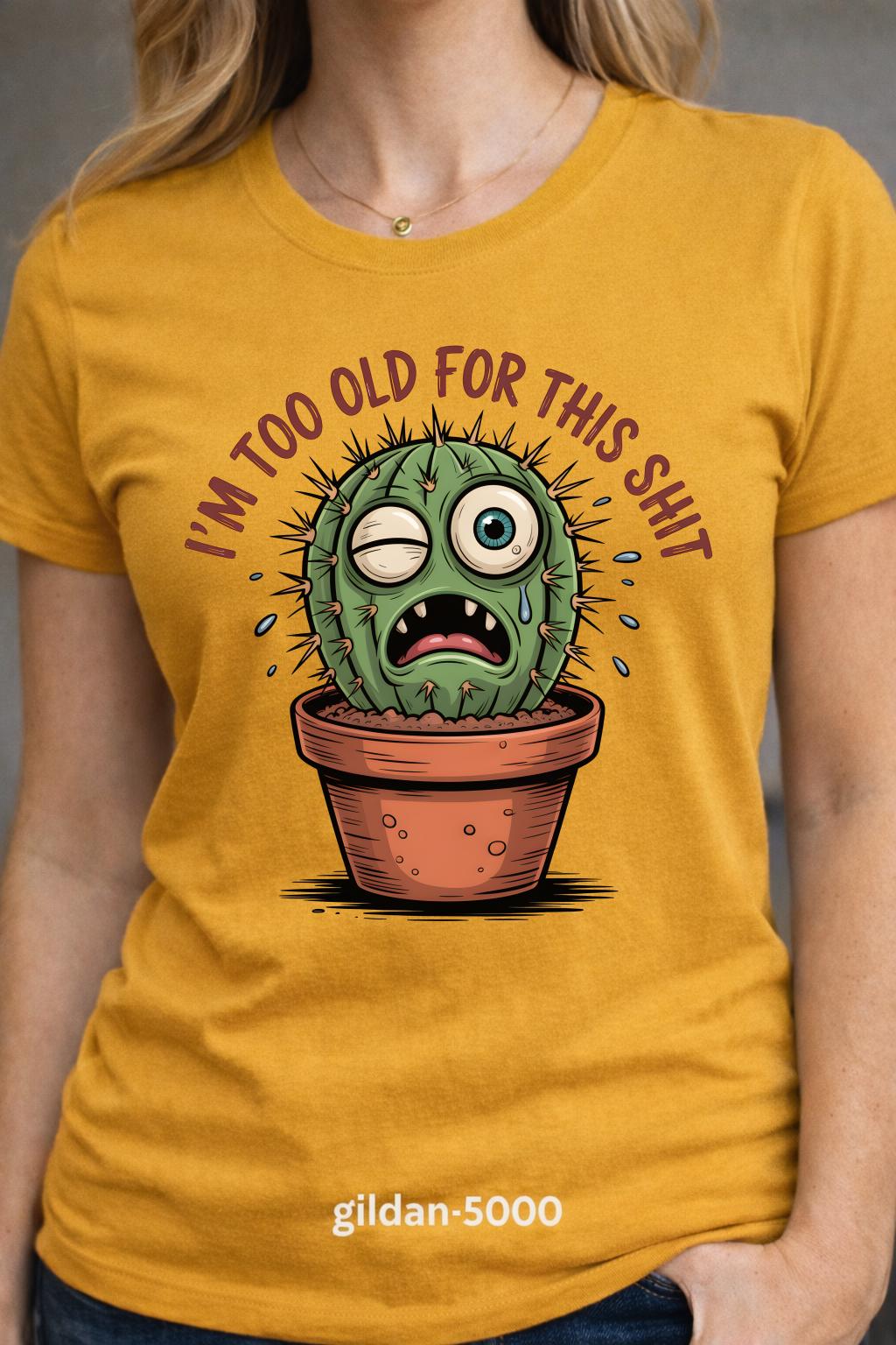 Funny Cactus Graphic T-Shirt | Sarcastic Humor Tee