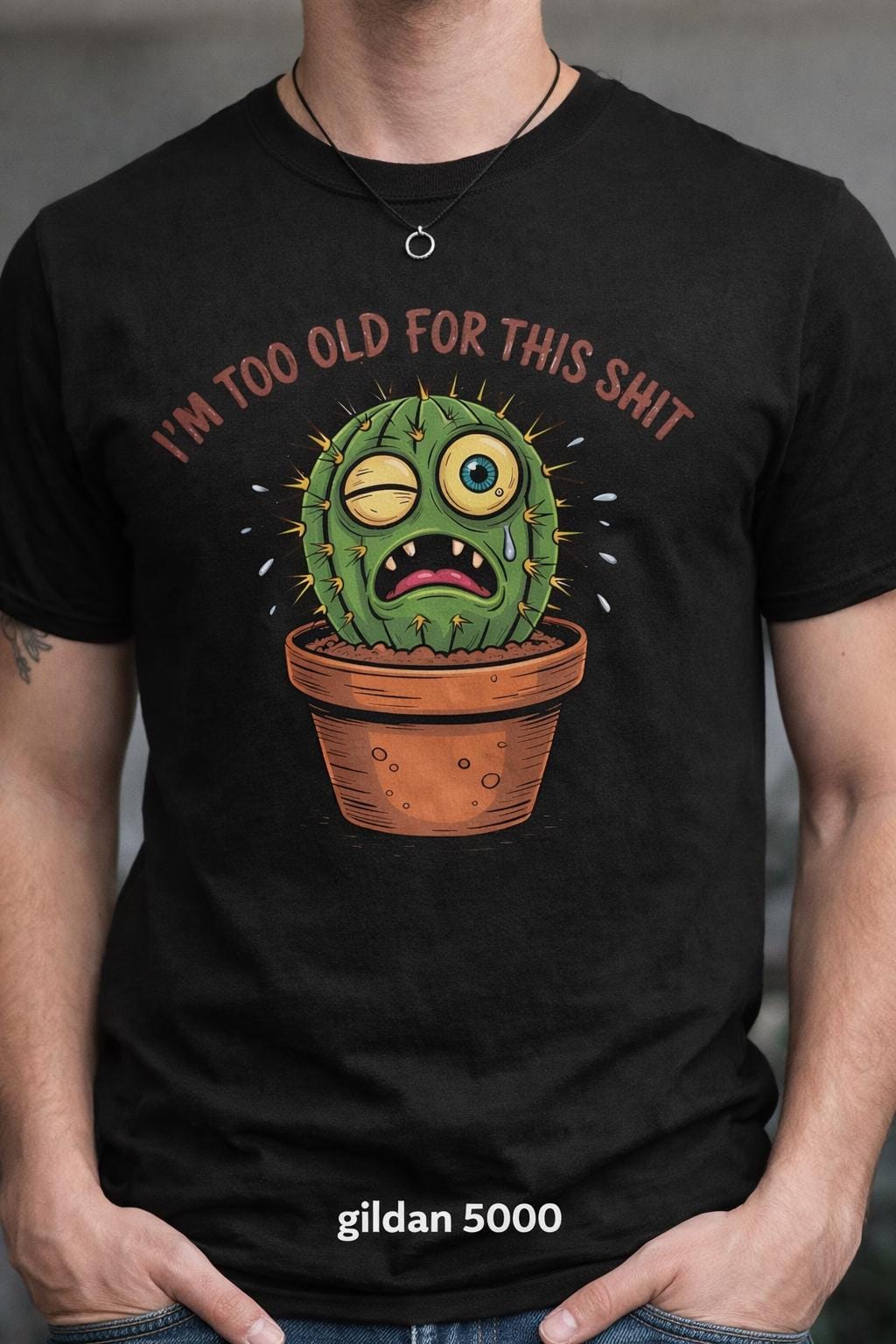 Funny Cactus Graphic T-Shirt | Sarcastic Humor Tee