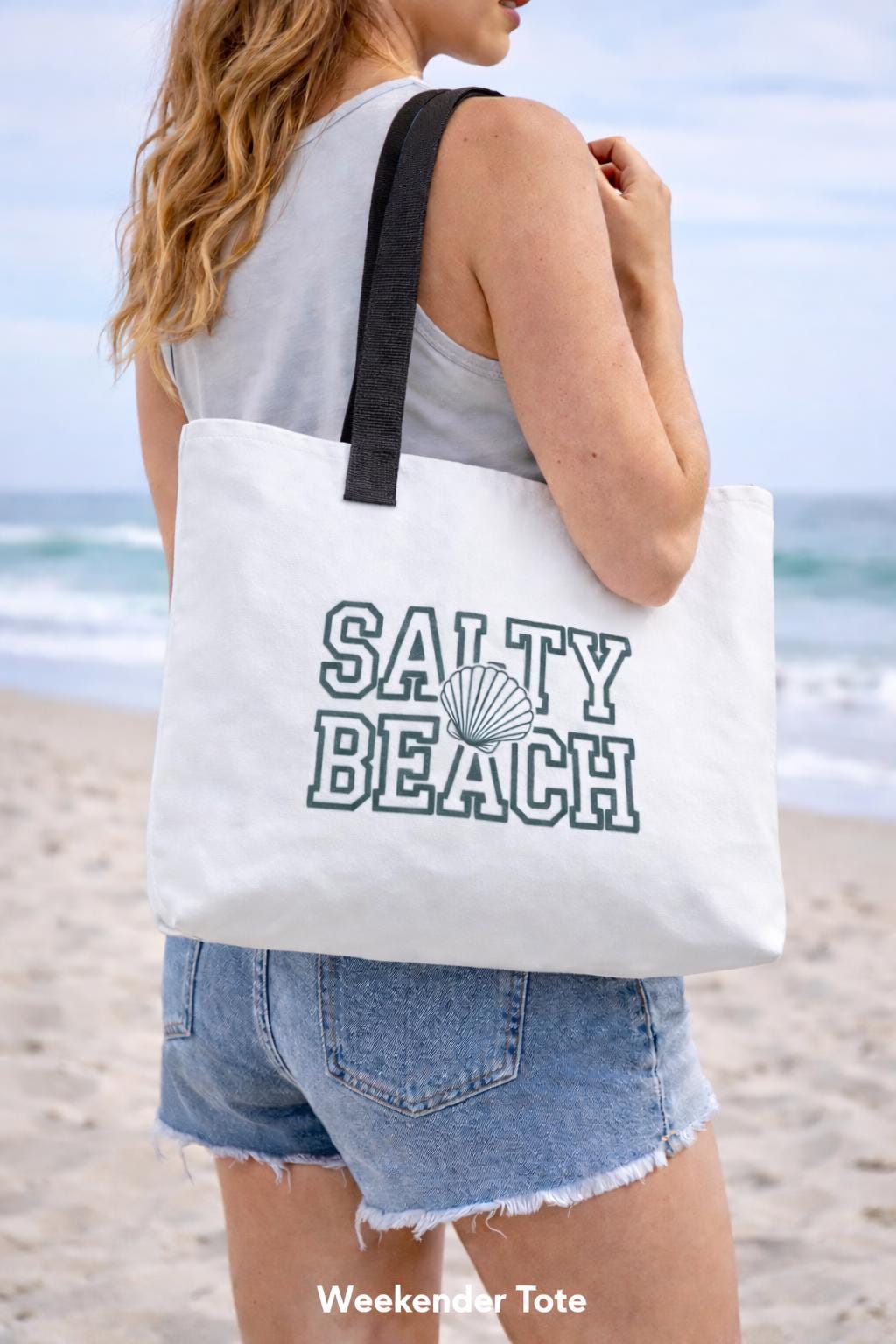 Beach Tote Bag | Premium Cotton Tote Bag | Minimalist Canvas Tote | Reusable Shopping Bag | Everyday Carryall
