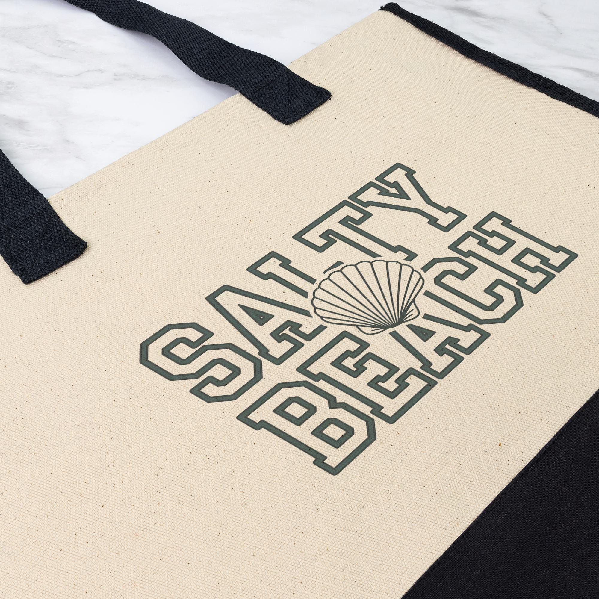 Beach Tote Bag | Premium Cotton Tote Bag | Minimalist Canvas Tote | Reusable Shopping Bag | Everyday Carryall