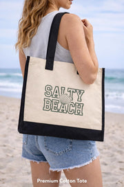 Beach Tote Bag | Premium Cotton Tote Bag | Minimalist Canvas Tote | Reusable Shopping Bag | Everyday Carryall