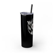 Mind Your Business Tumbler 20oz | Sassy Gothic Skinny Tumbler with Straw | Funny Attitude Gift for Her | Dark Aesthetic Travel Cup
