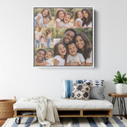 Personalized Family Photo Canvas Print | Custom Square Wall Art | Large Family Collage Canvas | Home Decor Gift