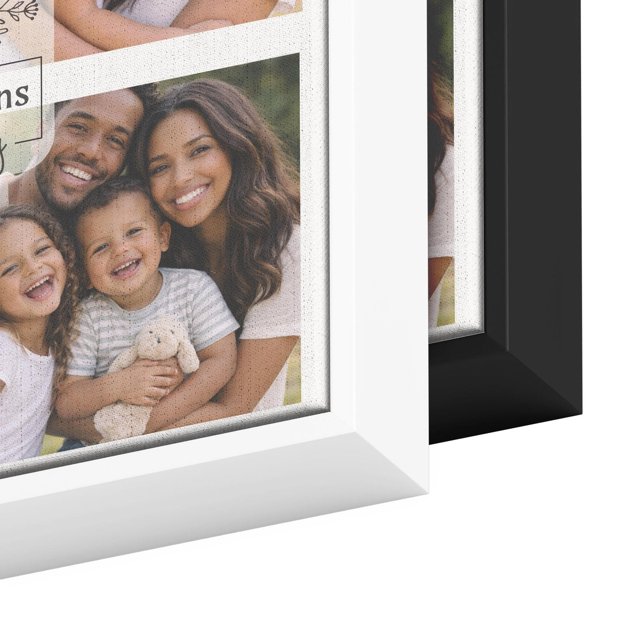 Personalized Family Photo Canvas Print | Custom Square Wall Art | Large Family Collage Canvas | Home Decor Gift
