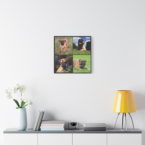 Personalized Pet Photo Canvas | Custom Dog Collage Canvas Print | Square Pet Wall Art | Dog Memorial or Gift for Pet Lovers | Matte Canvas