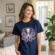 Octopus tee, Ink Your Own Path graphic, kawaii ocean creature shirt, unisex fit