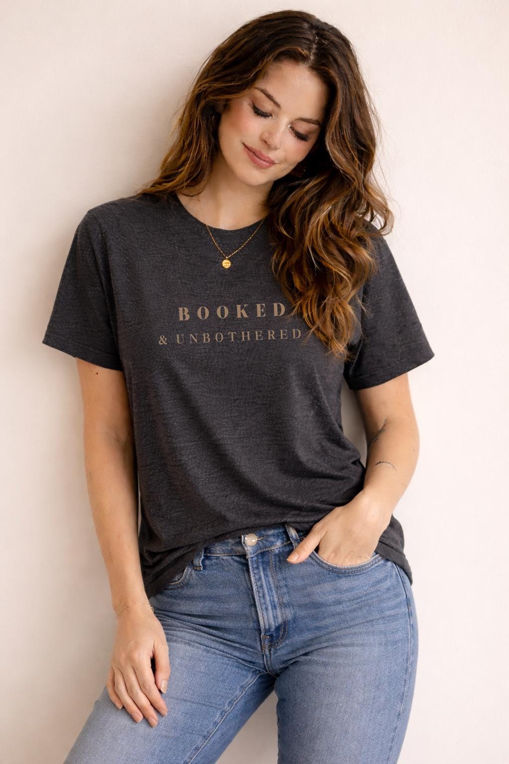 Booked and Unbothered Shirt, Bookish Aesthetic Tee, Cozy Reader Graphic T Shirt, Literary Fashion Top