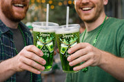 Sippin & Feelin Lucky 16oz Acrylic Tumbler | Irish Green Beer Cup | St Patrick’s Day Party Cup with Straw