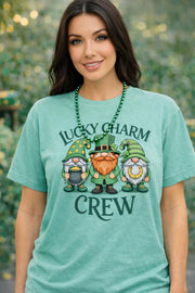 Lucky Charm Crew Shirt | St Patrick’s Day Gnome Tee | Comfort Colors 1717 Irish Shamrock Shirt | Cute Green Holiday Top