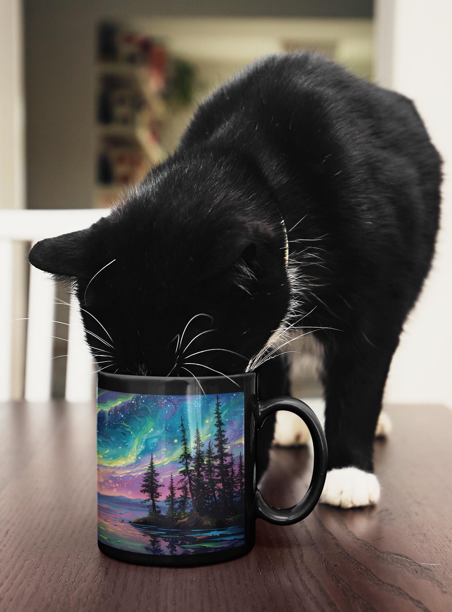 Magic Coffee Mug Northern Lights Mug Coffee Lover Gift Idea Heat Activated Mug