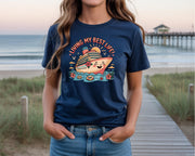 Living My Best Life Cruise Shirt | Comfort Colors 1717 | Funny Vacation Tee | Cruise Ship Graphic | Tropical Travel Shirt
