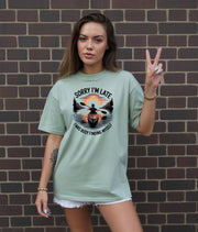 Sorry I’m Late The Water Was Perfect Shirt | Kayak Gift for Him Her | Funny Lake Life Tee | Comfort Colors 1717 Outdoor Shirt