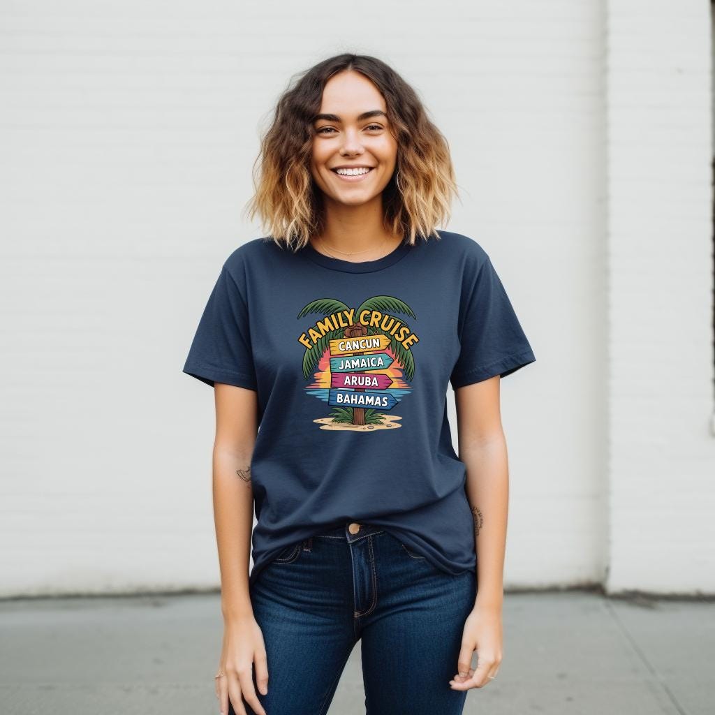 Family Cruise Shirt Comfort Colors 1717 | Tropical Vacation Tee | Cruise Squad Matching Trip Shirt