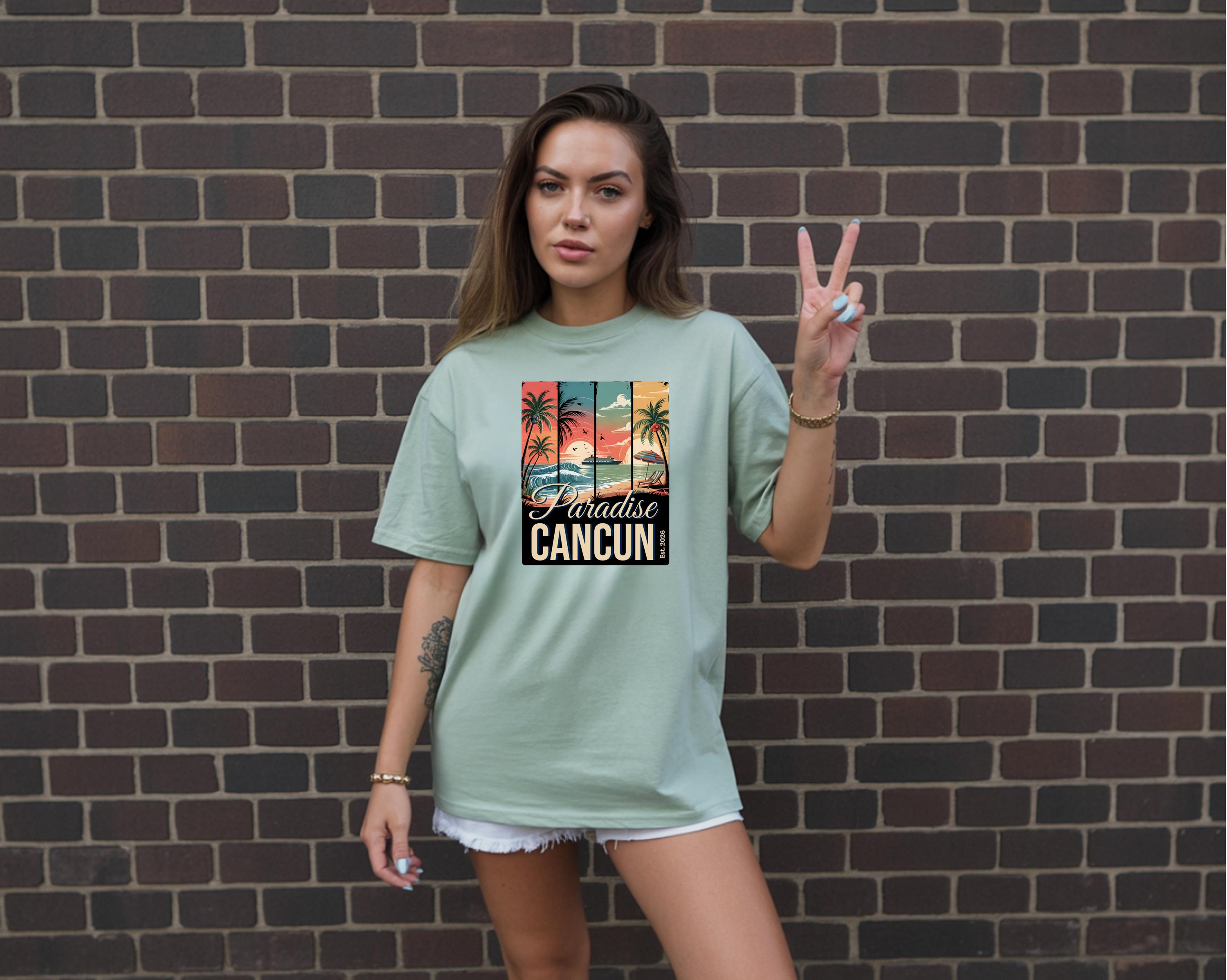Personalized Paradise Destination Shirt | Custom Vacation Location Tee | Comfort Colors 1717 Tropical Beach T-Shirt