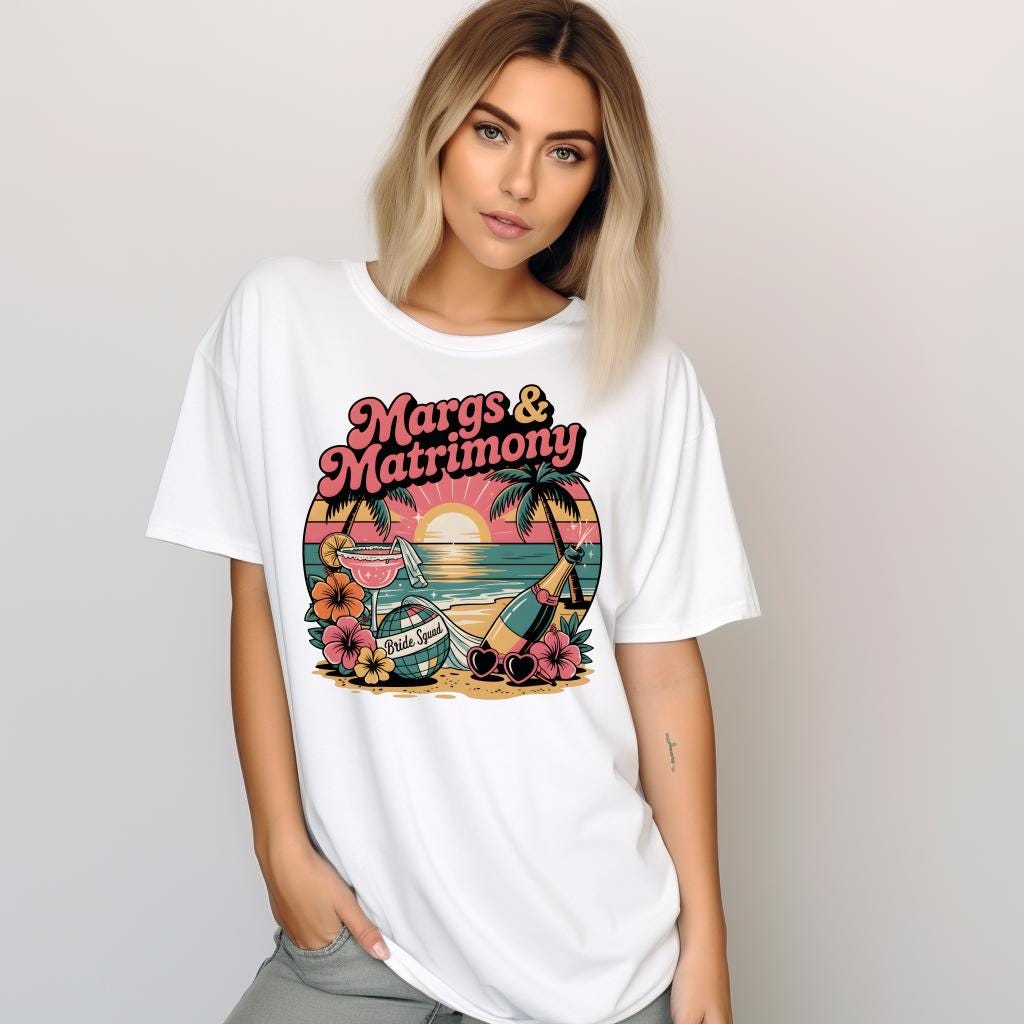 Margs & Matrimony Bachelorette Party Shirt, Bride Squad Mexico Bach Tee, Final Fiesta Bridal Crew T-Shirt