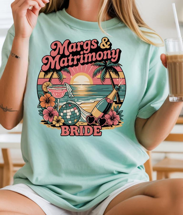 Margs & Matrimony Bachelorette Party Shirt, Bride Squad Mexico Bach Tee, Final Fiesta Bridal Crew T-Shirt