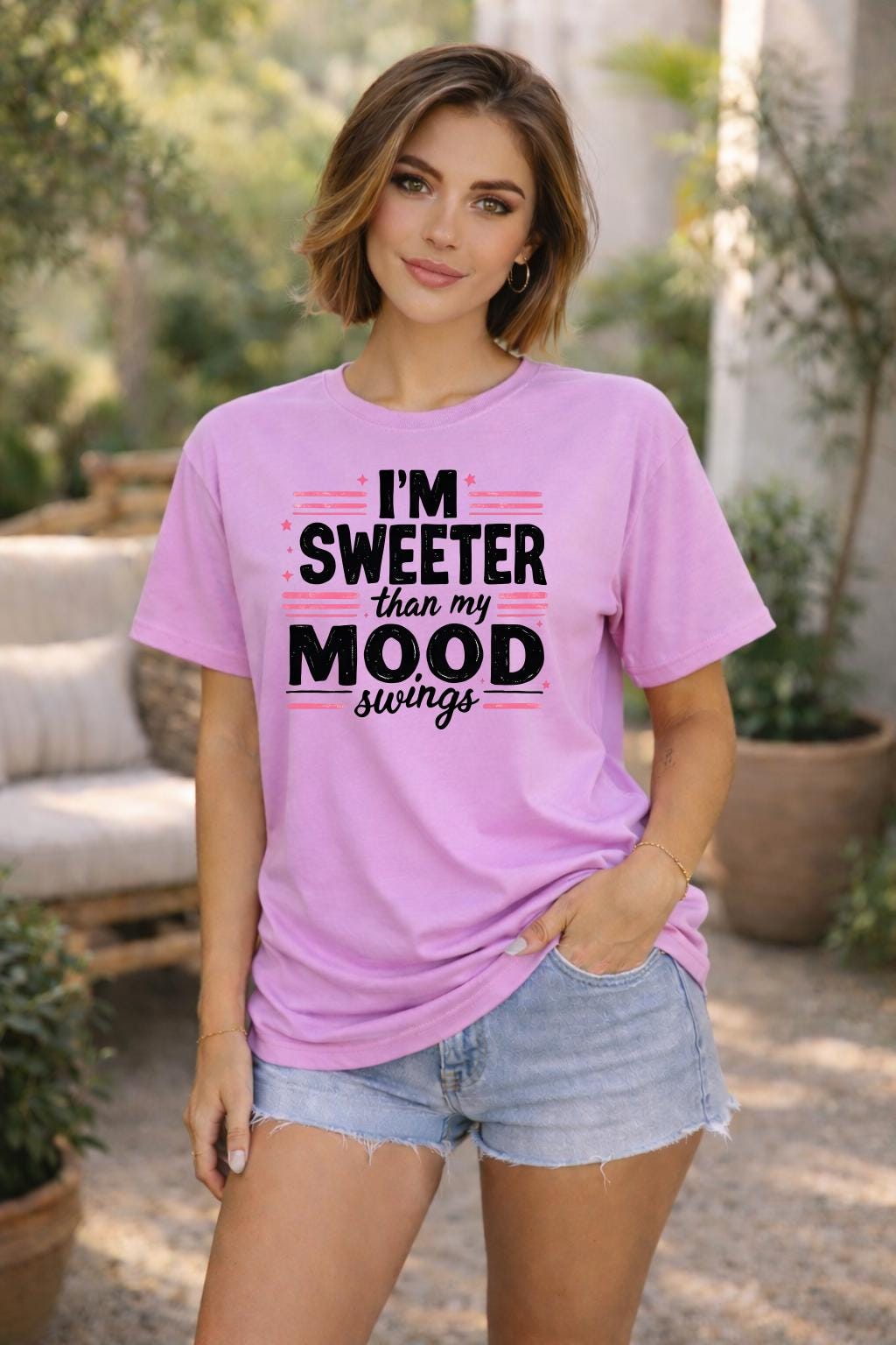 I’m Sweeter in Mood Shirt | Cute Mood Shirt | Comfort Colors 1717 Graphic Tee | Trendy Moody Girl T-Shirt | Funny Gift for Her