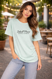 Protect Your Peace Shirt, Exhale The Stress Tee, Mental Health Self Care Shirt, Minimalist Aesthetic Wellness Top