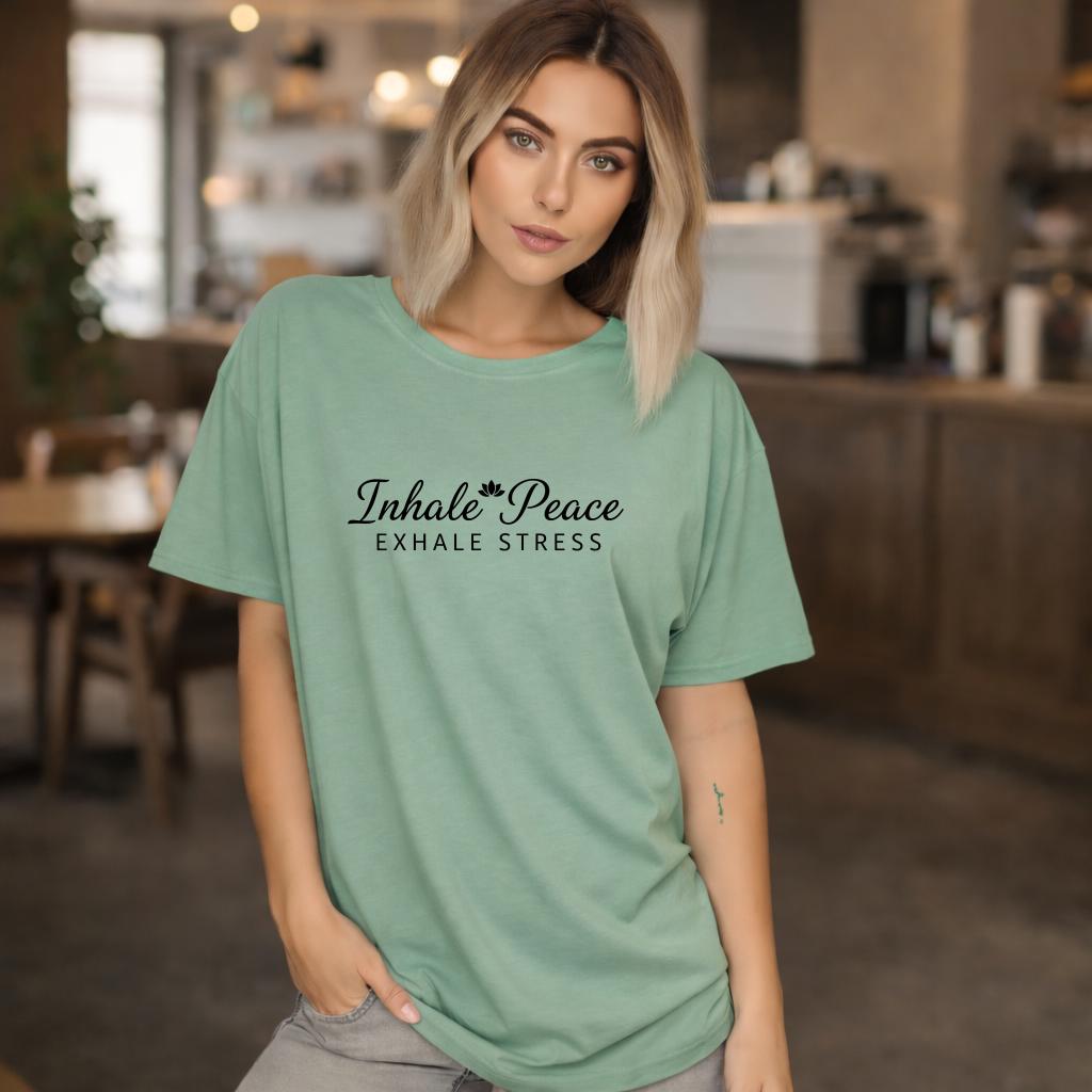 Protect Your Peace Shirt, Exhale The Stress Tee, Mental Health Self Care Shirt, Minimalist Aesthetic Wellness Top