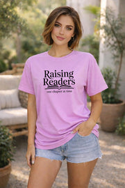 Raising Readers – One Chapter at a Time – Bookish Mom Shirt – Literary Mother’s Day Gift – Teacher Gift Tee