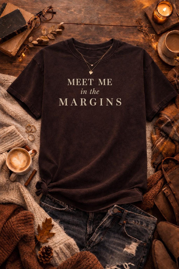 Meet Me in the Margins Shirt – Dark Romance Bookish Tee – Literary Aesthetic Top – Minimal Book Lover Shirt – Spicy Reader Gift –