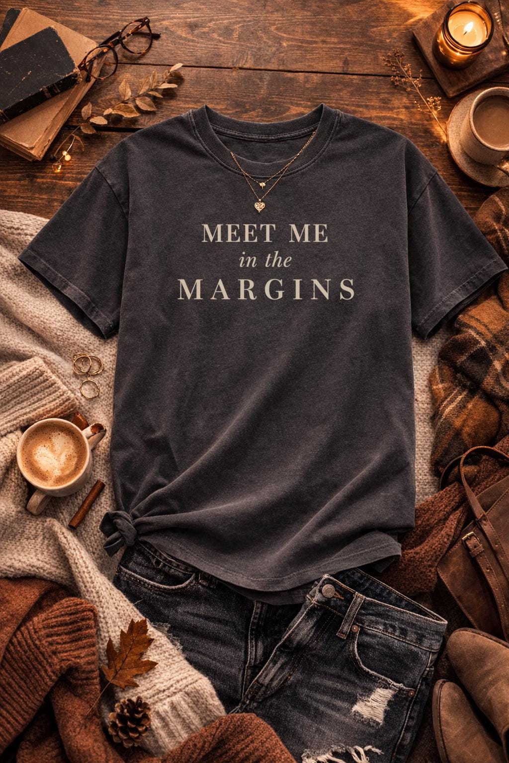 Meet Me in the Margins Shirt – Dark Romance Bookish Tee – Literary Aesthetic Top – Minimal Book Lover Shirt – Spicy Reader Gift –