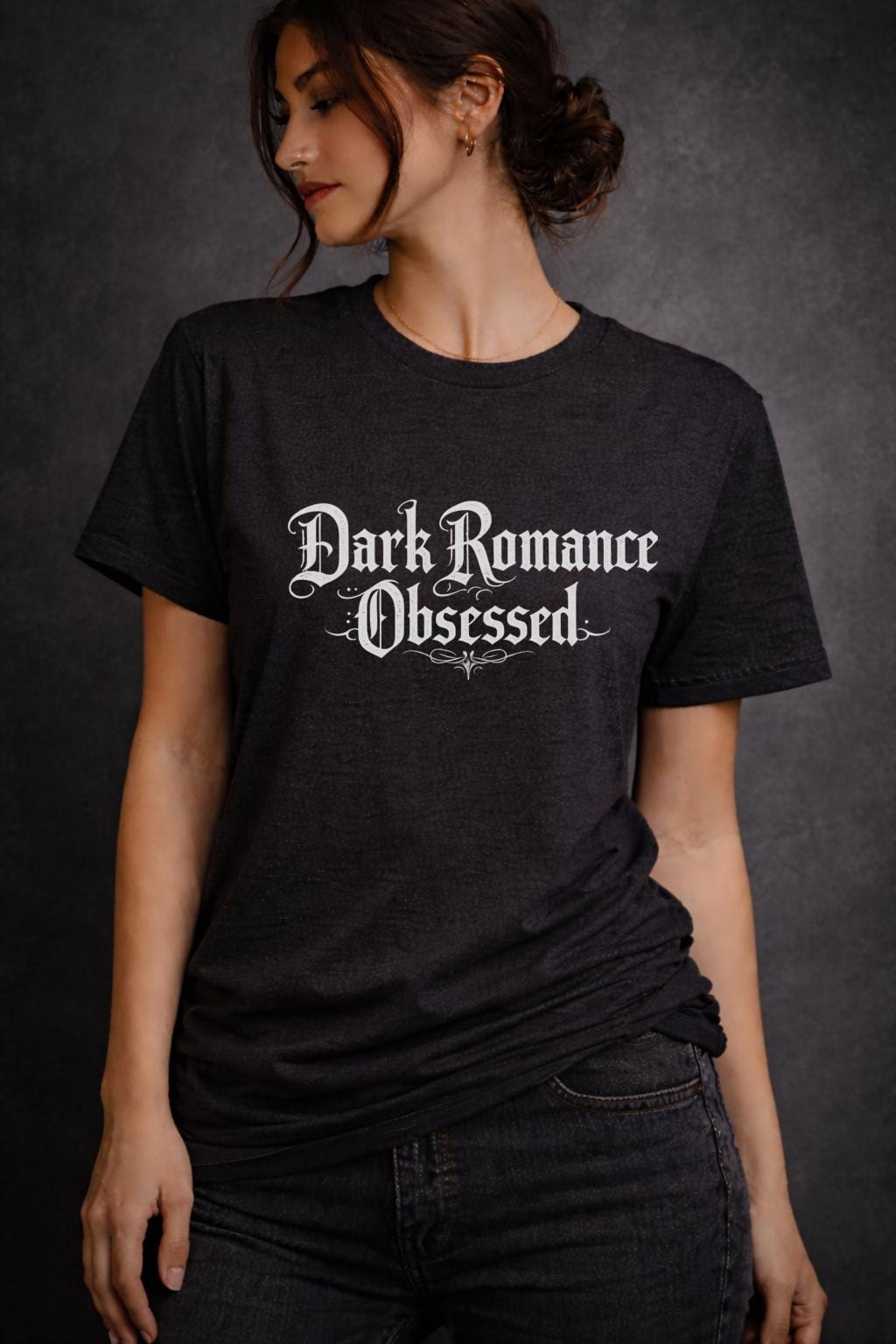 Dark Romance Obsessed Shirt, BookTok Reader Tee, Gothic Romance Book Shirt, Dark Academia Reader Gift, Book Lover Bella Canvas Tee