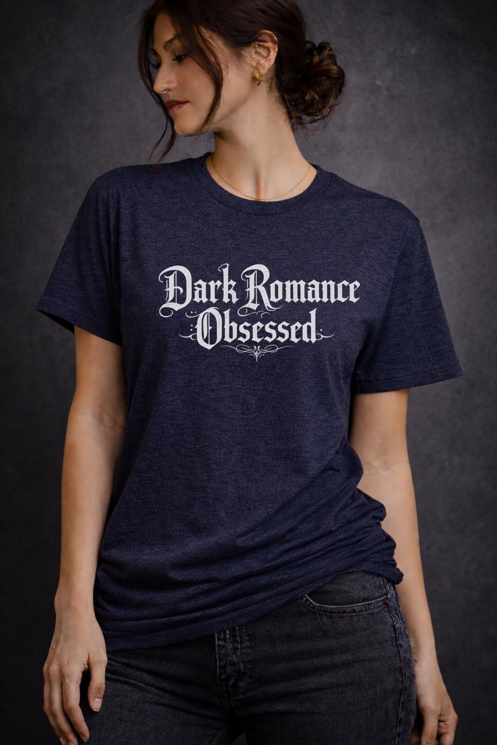 Dark Romance Obsessed Shirt, BookTok Reader Tee, Gothic Romance Book Shirt, Dark Academia Reader Gift, Book Lover Bella Canvas Tee