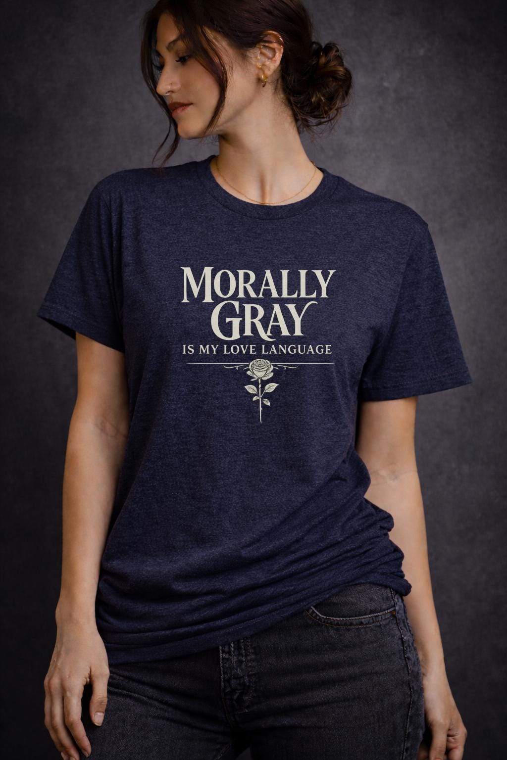 Morally Gray Is My Love Language Shirt, Dark Romance Reader Tee, Villain Lover Shirt, BookTok Romance Shirt, Gothic Book Lover Gift