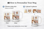 Custom Photo Collage Mug, Personalized Picture Coffee Mug, Family Photo Mug, Upload Your Photos Mug, Memory Mug Gift, Custom Picture Mug,Cer