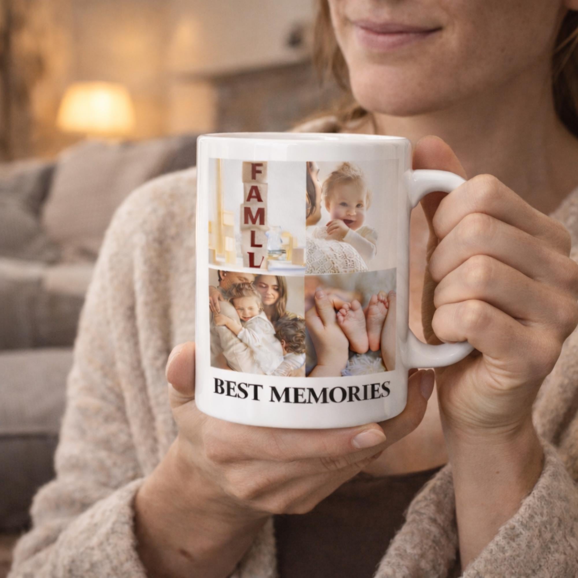 Custom Photo Collage Mug, Personalized Picture Coffee Mug, Family Photo Mug, Upload Your Photos Mug, Memory Mug Gift, Custom Picture Mug,Cer
