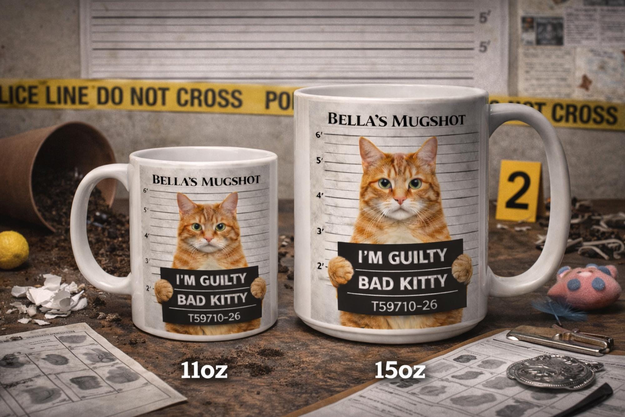 Custom Pet Mugshot Mug, Funny Pet Photo Mug, Personalized Dog or Cat Mug, Pet Crime Mug, Upload Pet Picture Mug, Funny Pet Gift, Ceramic Mug