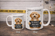 Custom Pet Mugshot Mug, Funny Pet Photo Mug, Personalized Dog or Cat Mug, Pet Crime Mug, Upload Pet Picture Mug, Funny Pet Gift, Ceramic Mug