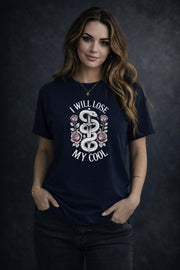I Will Lose My Cool Shirt, Snake Dagger Tee, Dark Romance Aesthetic Shirt, Gothic Rose Graphic Tee, Alternative Fashion Top