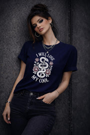 I Will Lose My Cool Shirt, Snake Dagger Tee, Dark Romance Aesthetic Shirt, Gothic Rose Graphic Tee, Alternative Fashion Top