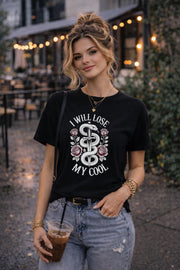 I Will Lose My Cool Shirt, Snake Dagger Tee, Dark Romance Aesthetic Shirt, Gothic Rose Graphic Tee, Alternative Fashion Top