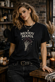 Moody Mama Shirt, Gothic Mom Tee, Dark Feminine Graphic Tee, Skeleton Hand Rose Shirt, Alternative Mom Shirt, Edgy Aesthetic Top